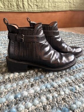 Givenchy black leather ankle boots